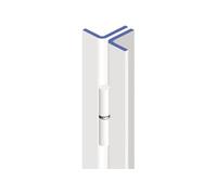 Barre de pivot 30x30mm cornière droite finition époxy blanc - - BLI-BPI10003