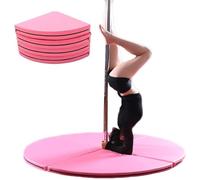 Barre de pole dance à fixation permanente au plafond, tapis de sol pliable et rond de 1 à 2 m de diamètre, idéal pour débutants, gymnastique et fitness. Épaisseur : 5 cm (100 cm / 3 pi). Pro