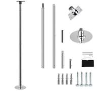 Barre de Pole Dance Barre de Danse Rotative Professionnelle de 3.0 m 3.4 m 3.7 m avec Vis, Idéale pour Les Appartements, Barre en Acier Amovible avec Rallonge(3.8m - 4.0m (12.5ft - 13.1ft))
