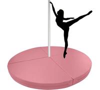 Barre de pole dance professionnelle à fixation permanente au plafond, tapis de danse inclus - 100 cm (39 po) d'épaisseur, rembourrage de sécurité antichute de 10 cm (4 po) pour la gymnastiqu