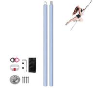 Barre de pole dance professionnelle, barre de danse rotative amovible en acier siliconé de 2 m, tube de suspension professionnel de 45 mm, barre de strip-tease portable(Blue)