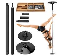 Barre de Pole Dance Professionnelle réglable en Hauteur de 223 à 280 cm, Charge Statique et rotative de 200 kg, Facile à Assembler, pour la Pole Dance, la Gymnastique et Le Fitness en intérieur.