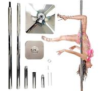 Barre de pole dance rotative pour la maison, hauteur plafond 9, 10, 11 ou 12 pie de 45 mm - Barre de strip-teaseuse robuste pour chambre ou appartement, 372 cm ou 380 cm / 12,2 ou 12,5 pieds