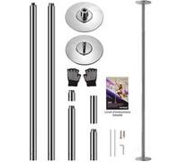 Barre de pole danse - SereneLife - chrome - Portable et Amovible Chrome