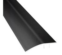 Barre de Porte en Aluminium Barre de Seuil Rattrapage de Niveau pour Seuil de Porte, Rampe, Carrelage Stratifié, Pont Entre 7 et 25mm(Black,4.3x150cm)