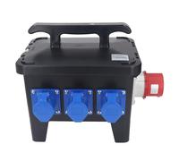 Barre de Prise Étanche IP65 6 Prises ABS Boîte de Distribution d'Énergie Portable pour Chantiers de Construction Compacte et Résistante aux Intempéries
