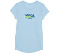 Barre de Progression de Chargement du Week-End Humour de Bureau drôle T-Shirt, Fille, Bleu Céleste, M