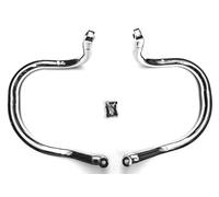 Barre de Protection de Moteur chromée et Noire Brillante Compatible avec Les modèles Indian Chief Bobber Dark Horse Super Chief Limited 2022 2023 Accessoire de Protection de Moto(Chrome)