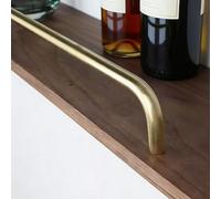 Barre de Protection Étagère Rail de Support Robuste pour Étagère à Vin ou Bibliothèque, Rail de Sécurité Anti-chute en Laiton avec Vis, Poignées de Tiroir Sur Mesure(⌀ 10mm,29in(74cm))