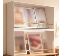 Barre de Protection Étagère Rails de Sécurité Dorés Brossés pour Étagères, Lot de 2 Barrières Décoratives pour L'avant, Barrières de Sécurité Anti-chute pour Étagères(29in(74cm))