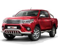 Barre de protection frontale Barre de protection frontale pour Toyota Hilux 2015-2022 avec ABE acier argenté