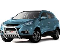 Barre de protection frontale pour Hyundai ix35 2010-2015 avec ABE Acier inoxydable Argent