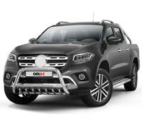 Barre de protection frontale pour Mercedes Classe X 2017-2020 avec ABE Acier argenté
