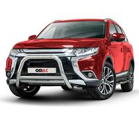 Barre de protection frontale pour Mitsubishi Outlander 2015-2021 Acier ABE Argent