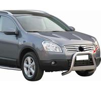 Barre de protection frontale pour Nissan Qashqai +2 2008-2013 ø63mm acier argenté