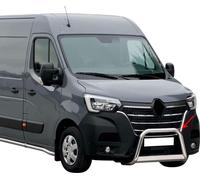 Barre de protection frontale pour Renault Master 2019-2025 ø63mm acier argenté