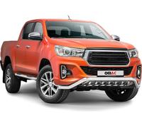 Barre de protection frontale pour Toyota Hilux 2018-2022 avec ABE acier argenté