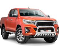 Barre de protection frontale pour Toyota Hilux 2018-2022 avec ABE Acier inoxydable Argent
