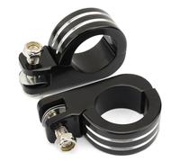 Barre de protection moteur 32 mm 1-1/4" 38 mm 1,5" pour Harley Dyna Fat Bob Softail Pédales antidérapants(32mm Black cut)
