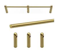 barre de protection pour étagère Ensemble de Butées D'étagère Ensemble de Barres de Retenue Décoratives en Laiton pour Étagère Barrière de Rayonnage Métallique(Style C,70cm/27.6in)