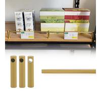 Barre de Protection pour Étagère Ensemble de Rails d'Étagère d'Affichage Commercial Doré, Kit de Garde-Corps avec Tige + Broches + Vis, Rails de Renversement de Remplacement(70cm(27.6in))