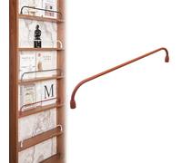 Barre de Protection pour Étagère Kit de Quincaillerie pour Rampe de Bibliothèque Flottante, Rail de Galerie Courbé pour Placard/Armoire, Ensemble de Barrière Porte-Magazines(Red C,12in/30cm)