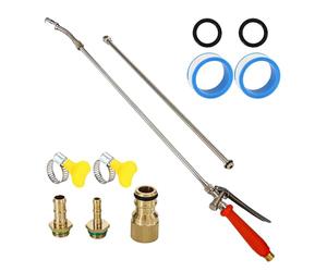 Barre de pulvérisation de 111,8 cm en laiton de type ardillon en caoutchouc et acier inoxydable - Ne casse pas - 111,8 cm - Convient pour le nettoyage des voitures ainsi que pour les jardins