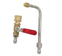Barre de pulvérisation de nettoyage AC, lance de lavage de voiture, connexion rapide 1/4, interrupteur de valve en laiton, buse de ventilateur de 3500 PSI pour la maison et l'extérieur (90°)