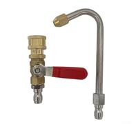 Barre de pulvérisation pour climatiseur avec valve de débit et port de connexion rapide 1/4 haute pression 3500 PSI en laiton et acier inoxydable Outil de nettoyage pour bobine AC voiture utilisation