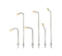 Barre de pulvérisation pour nettoyeur haute pression avec buse 30°/90°/U 1/4" raccord rapide pour rallonges en cuivre et acier inoxydable Baguette de nettoyage longue portée Argent + Or 15 cm 33 cm