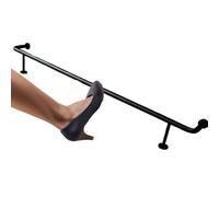 Barre de repose-pieds de bar avec fixations intégrées, repose-pieds commercial robuste, barre de protection noire, kit de barre de repose-pieds linéaire en métal de 2 m (6,7 pi) avec fixatio