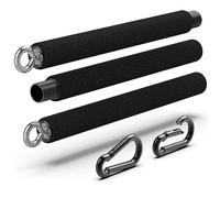 Barre de résistance Portable - Barre de Pilates rembourrée - Barre de résistance pour Bandes de résistance - Barre de résistance pour l'entraînement - Barre de Machine à Double câble - Fixation de