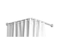EDM Barre de rideau Courbe Blanc 80 x 80 cm