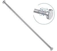 barre de rideau de douche de 100 cm réglable sans perçage de 105cm à 170cm, barre télescopique pour douche & baignoire, barre de rideau en acier inoxydable à pincer, barre de penderie en argent