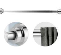 barre de rideau de douche de 50 cm sans percer réglable de 55 cm à 85 cm, barre télescopique pour douche & baignoire, barre de rideau en inox à pincer, barre de penderie en argent