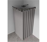 Barre de Rideau de Douche rétractable avec Fixation Murale, Cabine dessayage Portable, sans perçage, étanche, pour Camping-Car, hôtel, Maison, Magasin de vêtements (Blanc, 2 Volets) (3-Fold)