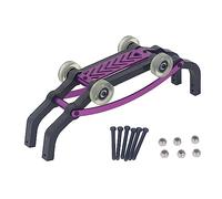 Barre de roue assemblée pour voiture MJX 1/16 RC, ensemble de barre de roue, alliage d'aluminium haute résistance avec roues en nylon, tiges de réduction de pression double face (Violette)