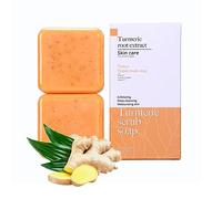 Barre de savon au curcuma pour le corps et le visage,Peau propre et lisse,Savon acide pour l’acné, Taches brunes,Savon naturel nettoyant fait à la main,2 barres (turmeric)