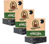 Barre De Savon Entièrement Naturelle Pour Homme Avec Grain Lourd,Paquet De 3,Goudron De Pin