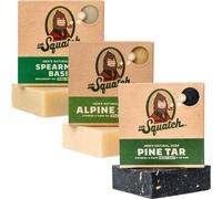 Barre De Savon Entièrement Naturelle Pour Homme,Lot De 3 Barres,Goudron De Pin,Sauge Alpine Et Basilic À La Menthe Verte