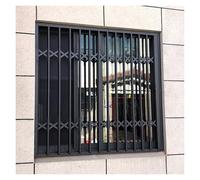 Barre de sécurité pliable pour fenêtre de 101,6 cm, 152,4 cm, grille de protection pour la maison, protection anti-effraction, boîtier noir (70 x 100 cm)