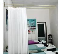 Barre de séparation de pièce, Rideau de séparation de pièce de 230 cm de Haut - Barre de séparation autoportante dorée pour Clinique, Spa, Laboratoire, Salon - Paravent de séparation Facile