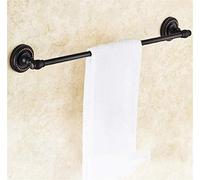 Barre de Serviette Noire, Porte-Serviettes à pôle, Toutes Porte-Serviettes de Rail de Serviette en cuivre, Porte-Serviette Accessoires de quincaillerie de Salle de Bain F 40 cm (16 Pouces) (B 50 cm