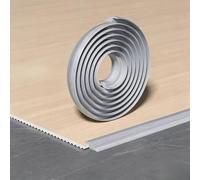 Barre de Seuil Adhesive en PVC, Profilé de Transition pour Moquette, Rattrapage de Niveau pour Hauteur Inférieure À 10mm Rampe de Seuil Bandes de Transition(Gray Oak Grain,5mm x 3m/10ft)