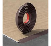 Barre de Seuil Adhesive en PVC, Profilé de Transition pour Moquette, Rattrapage de Niveau pour Hauteur Inférieure À 10mm Rampe de Seuil Bandes de Transition(Dark Brown,12mm x 2m/6.56ft)
