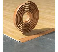 Barre de Seuil Adhesive en PVC, Profilé de Transition pour Moquette, Rattrapage de Niveau pour Hauteur Inférieure À 10mm Rampe de Seuil Bandes de Transition(Yellow Oak Grain,5mm x 1m/3.3ft)