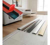 Barre De Seuil Adhésive, Profilé Aluminium for Porte 3x90cm - Autocollant Forte Adhérence, Rattrapage De Niveau, Installation Facile for Sol(Black,3pcs*90 * 3.3cm)