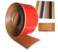 Barre De Seuil Adhesive, Seuil De Porte, PVC Barre De Seuil, Barres De Transition De Seuil Flexible pour Sols De Raccordement, Espaces Entre Les Dalles De Sol Stratifié(Gray Wood,7.6cm/2.99in)