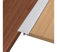 Barre de Seuil Aluminium, 3pcs 900X20 mm Seuil de Porte pour seuil et Barre de séparation biseautée Reliant l'espace de Plancher de carrelage stratifié (Argent)