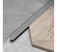 Barre De Seuil Aluminium Bande De Seuil De Porte De Sol, Moulure En T, Bande De Séparation Pour Sol Pour Portes, Seuil Stratifié, Transition Moquette Et Carrelage(Gray,1.5cmX270cm(3 * 90cm))